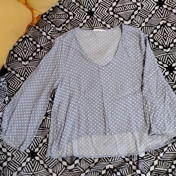 Polka Dot Flared Sleeve Blouse - Small - Picture 2 of 2